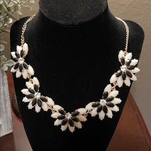 Black and white statement necklace